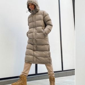 NWT Aritzia The Super Puff Long - Grey/black